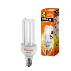Лампа энергосберегающая Ecowatt Mini 3u 11w 827 e14 (4606400205777)