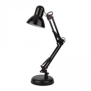 Настольная лампа для рабочего стола ЭРА N-214 Е27 40 Вт черная (Б0035068)
