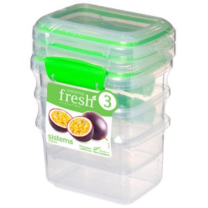 Контейнер для продуктов Sistema 3 Pack Fresh, 400 мл Lime Green (951543)