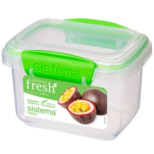 Контейнер для продуктов Sistema Rectangle Fresh, 400 мл Lime Green (951540)
