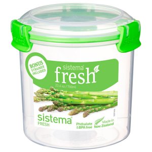Контейнер для продуктов Sistema Round Fresh, 700 мл Lime Green (951370)