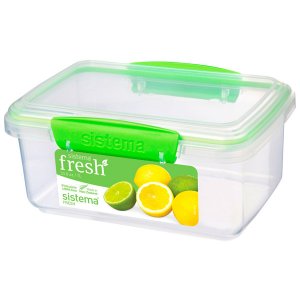 Контейнер для продуктов Sistema Rectangle Fresh, 1 л Lime Green (951600)
