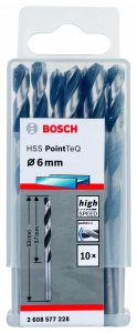 Сверло по металлу Bosch Ф6х57мм (2608577228)