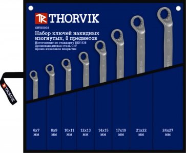 Набор ключей Thorvik Orws008 (6 - 27 мм) (52019)