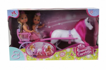 Куклы Simba Еви-принцессы и лошадь с каретой 5736646