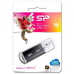 Флешка Silicon Power Ultima U02 16GB чёрный (SP016GBUF2U02V1K)