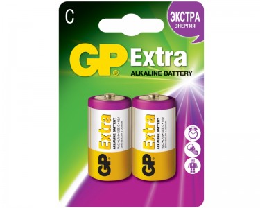 Батарейки GP Extra (C/LR14) 2шт.