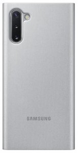 Чехол Samsung Чехол-книжка Samsung ZN970CSEGRU Clear View для Galaxy Note10, полиуретан, серебристый (EF-ZN970CSEGRU)