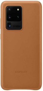 Чехол Samsung Чехол-крышка Samsung EF-VG988LAEG для Galaxy S20 Ultra, кожа, коричневый (EF-VG988LAEGRU)