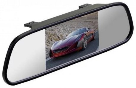 Зеркало заднего вида с монитором Silverstone F1 F1 Interpower IP Mirror 5" (INTERPOWER IP MIRROR 5")