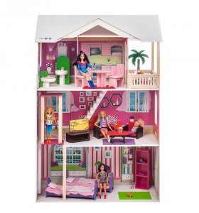Кукольный домик PAREMO Сицилия (с мебелью) (розовый) (3779910)