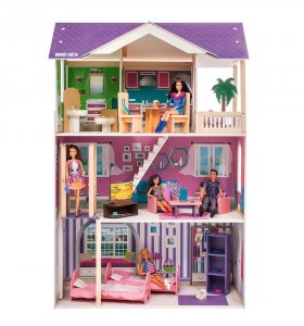 Кукольный домик PAREMO Флоренция (с мебелью) (фиолетовый) (3779910)