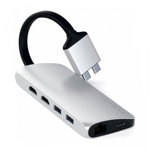 Разветвитель Satechi Satechi Type-C Dual Multimedia Adapter для MacBook (черный) (ST-TCDMMAS)