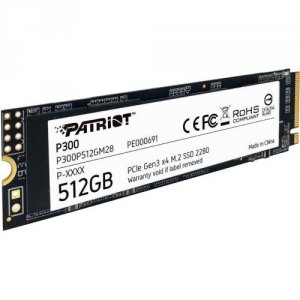 SSD накопитель Patriot P300 M.2 2280 512 ГБ (P300P512GM28)