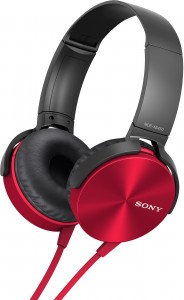 Наушники с микрофоном Sony MDR-XB450AP Red