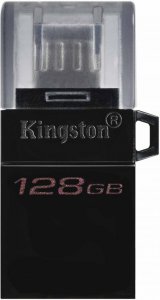 USB флешка Kingston DataTraveler microDuo 3.0 G2 128Gb (черный) (DTDUO3G2/128GB)