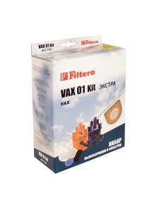 Мешки для пылесосов Filtero Filtero VAX 01 (2) Kit ЭКСТРА, набор мешков и фильтров Vax VAX 01 (2) Kit