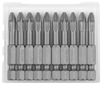 Бита Kraftool Биты KRAFTOOL, PZ2, 50 мм, тип хвостовика E 1/4", 10 шт в блистере (26124-2-50-10)