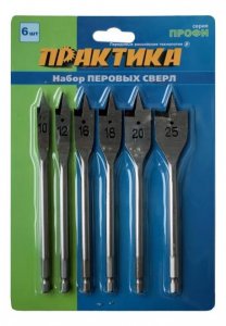 Набор сверл Практика набор сверл по дереву для дрелей, шуруповертов 774-368