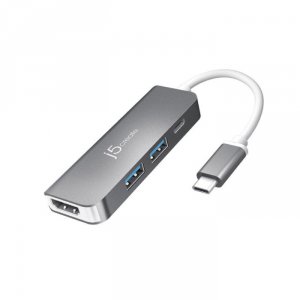 Адаптер j5create USB-C HDMI и USB Type-A 3.0 PD (серый космос) (JCD371)