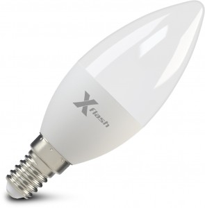 Лампа светодиодная X-flash Candle E14 6.5W 220V желтый свет, матовая колба