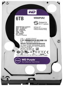 Внутренний HDD Western Digital Video Purple 6Tb 3.5" (WD60PURZ)