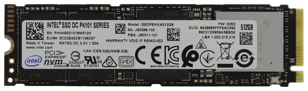 Внутренний SSD Intel DC P4101 512Gb M.2 (SSDPEKKA512G801 976427)