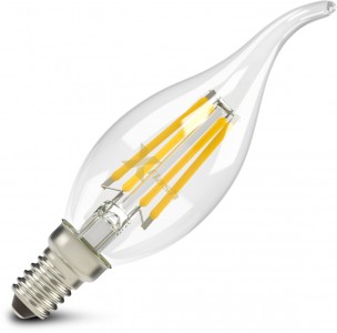Лампа светодиодная X-flash Candle Tailed E14 4W 220V желтый свет, филамент