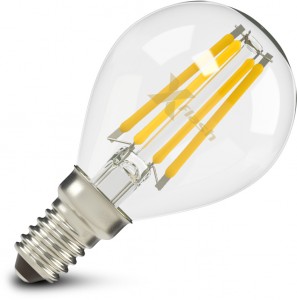 Лампа светодиодная X-flash P45 E14 4W 220V желтый свет, филамент