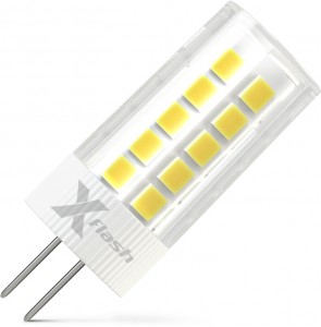 Лампа светодиодная X-flash Finger G4 3W 12V желтый свет, керамика