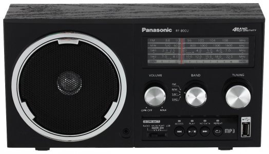 Радиоприемник Panasonic RF-800UEE-K + батарейки (RF-800UEE1-K)