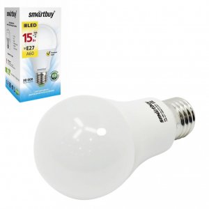 Лампа светодиодная Smartbuy SMARTBUY A60-15W/3000/E27 (SBL-A60-15-30K-E27)