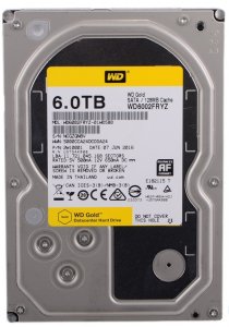 Внутренний HDD Western Digital Gold 6TB 3.5" (серебристый) (WD6002FRYZ)
