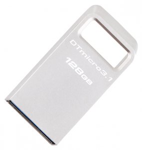 USB флешка Kingston DataTraveler Micro C3 128Gb (серебристый) (DTMC3/128gb)