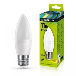 Лампа светодиодная Ergolux Led-c35-11w-e27-3k 13621
