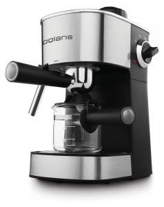 Кофеварка рожковая Polaris PCM 4008AL (черный/нержавеющая сталь)