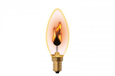 Лампа светодиодная Uniel Il-n-c35-3/red-flame/e14/cl (UL-00002981)