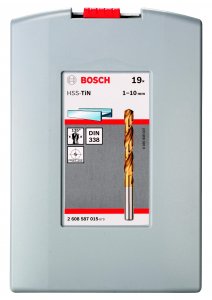 Набор сверл Bosch 19 HSS-TiN 135°1-10мм 2608587015