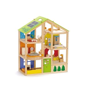 Кукольный домик Hape для мини-кукол с мебелью 33 предмета (E3401_HP)