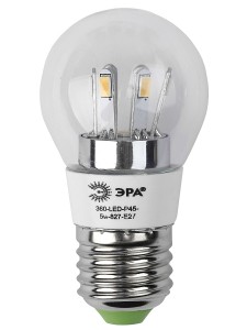 Лампа светодиодная ЭРА Лампа светодиодная ЭРА 360-LED P45-5w-827-E27