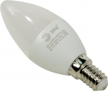 Лампа светодиодная ЭРА B35 E14 6W 220V ECO желтый свет