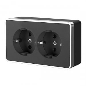 Розетка Werkel 4690389130267 Черный/хром