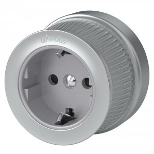 Розетка Werkel 4690389143434 Ретро матовый хром