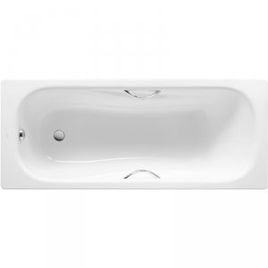 Стальная ванна Roca Princess 170x70 2209E0000 с отверстиями для ручек с антискользящим покрытием (2209.E.000.0)