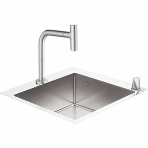 Кухонная мойка Hansgrohe C71-F450-06 43201800 со смесителем Нержавеющая сталь