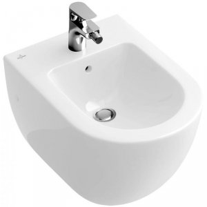 Биде подвесное Villeroy&Boch Subway 740000 подвесное Белый альпин CeramicPlus (7400 00R1)