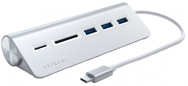 Разветвитель для компьютера Satechi Hub USB-C (серебристый) (ST-TCHCRS)