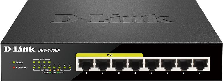 Коммутаторы D-link DGS-1008P/E1A
