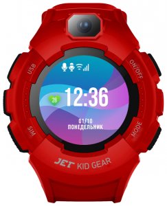 Детские умные часы Jet KID GEAR (красно-черный) (Gear Red+Black)