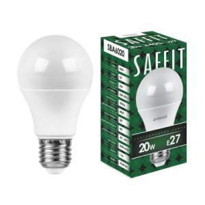 Лампочка Saffit 20W 230V E27 6400K, SBA6020 (55015)